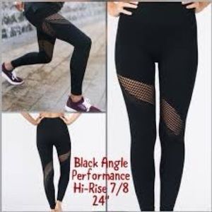 Black ZYIA angle performance leggings.